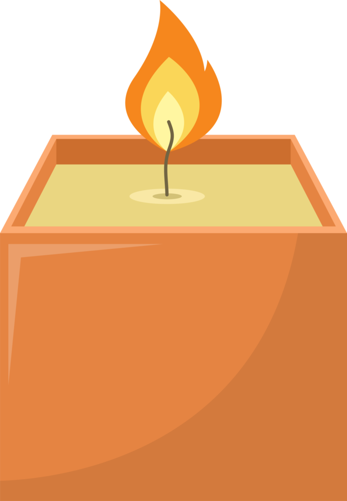 Colored candle clipart design illustration png