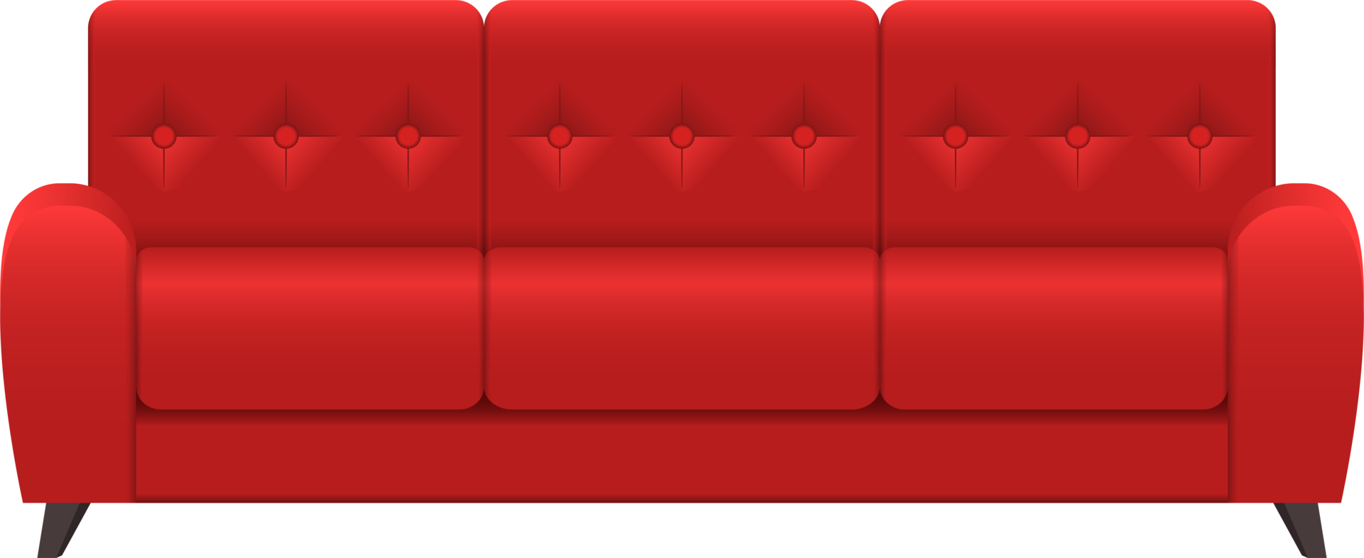 Modern sofa clipart design illustration png