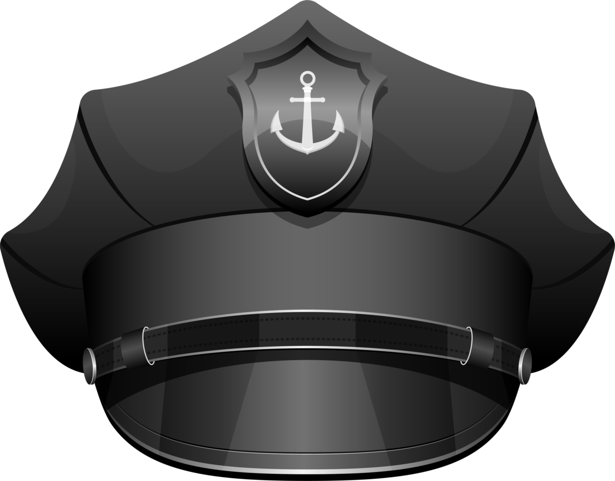 illustrazione di disegno di clipart del cappello dell'ufficiale di polizia png