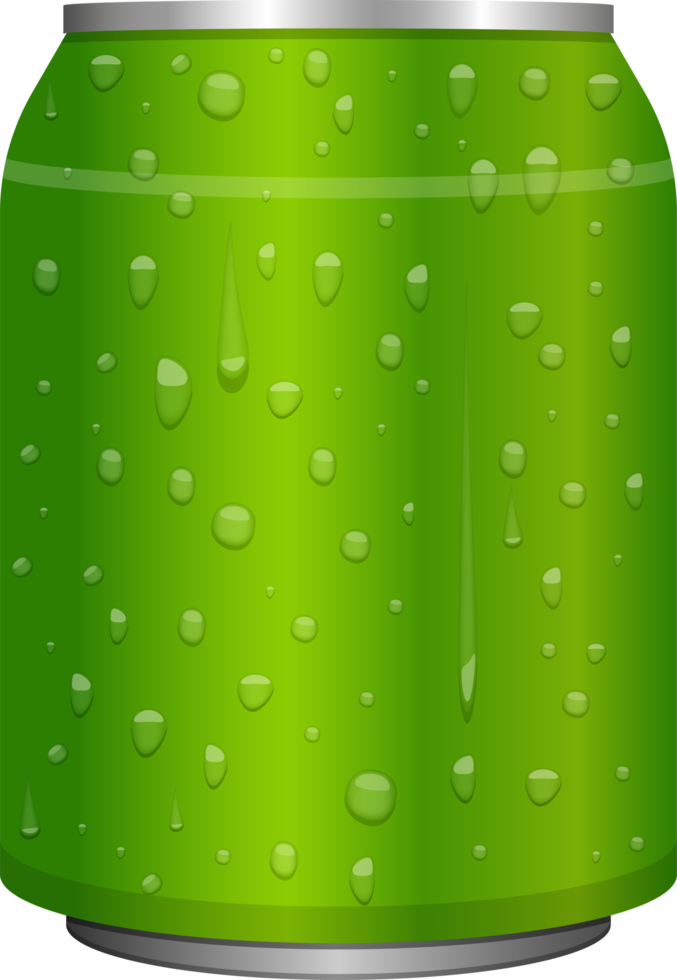 la soda matal realistica può clipart design illustrazione png