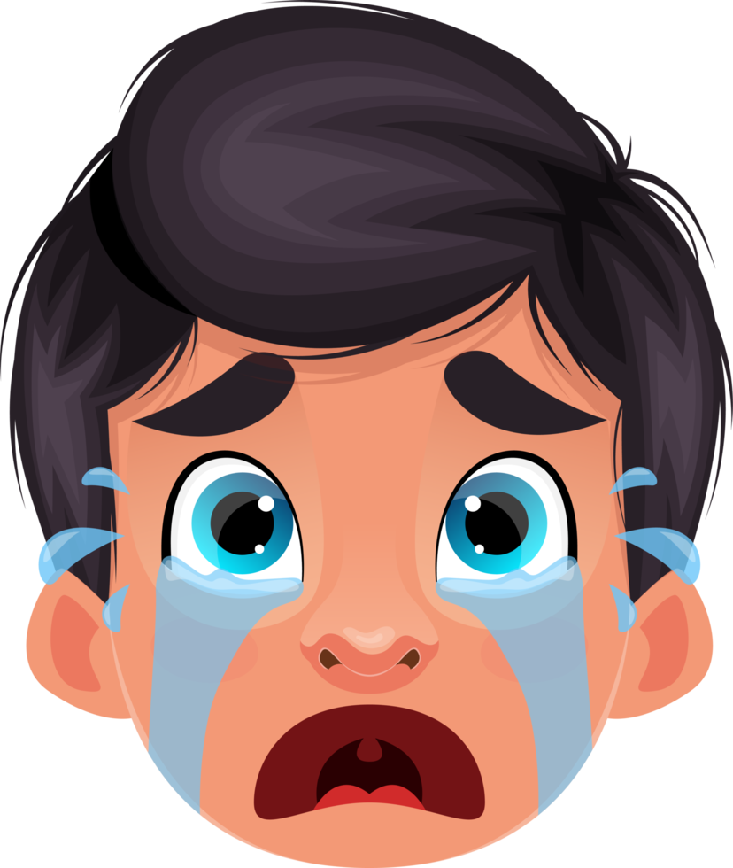 Little kid face expression clipart design illustration png