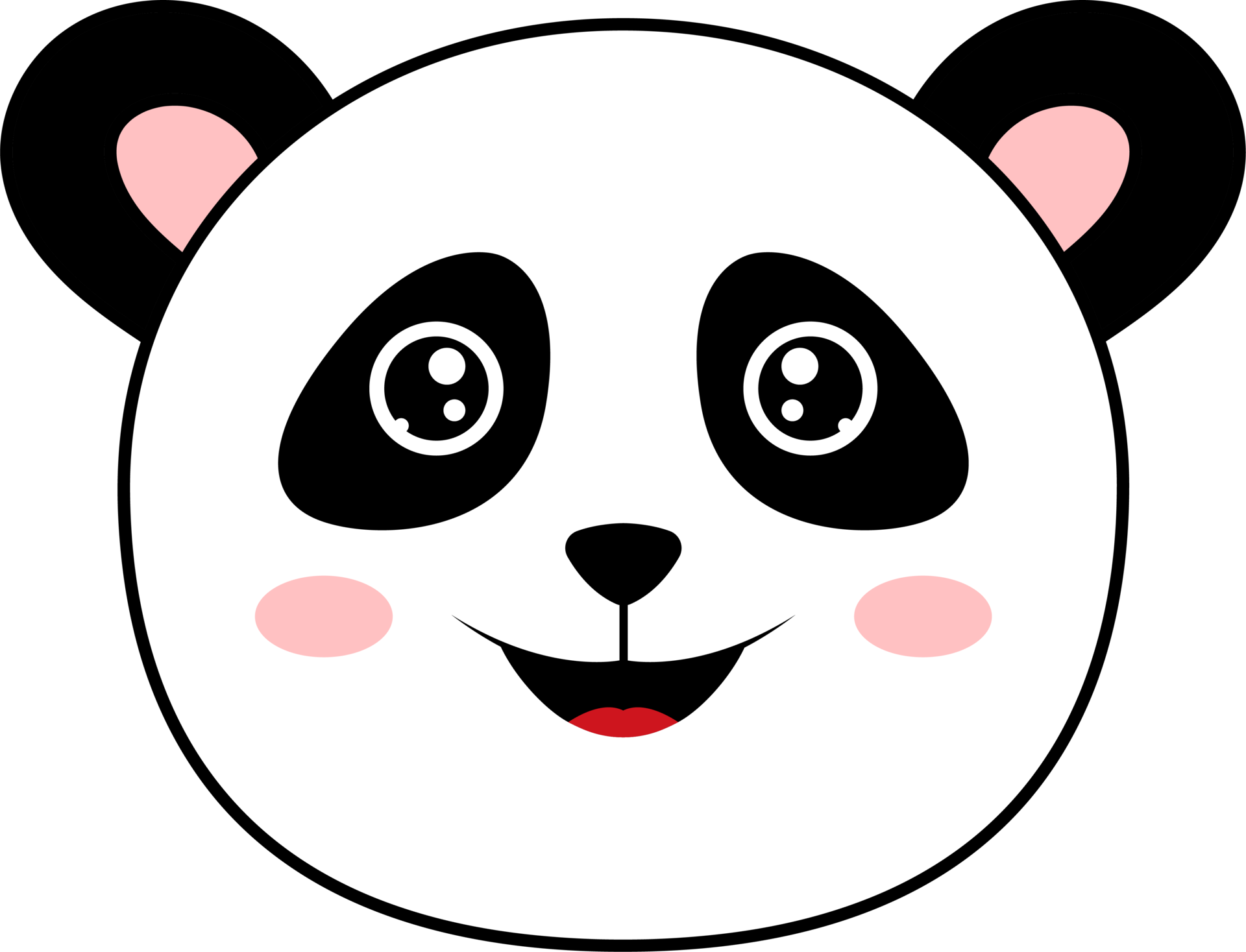 Panda Bear Clipart Transparent Background, Cartoon Panda Bear Head