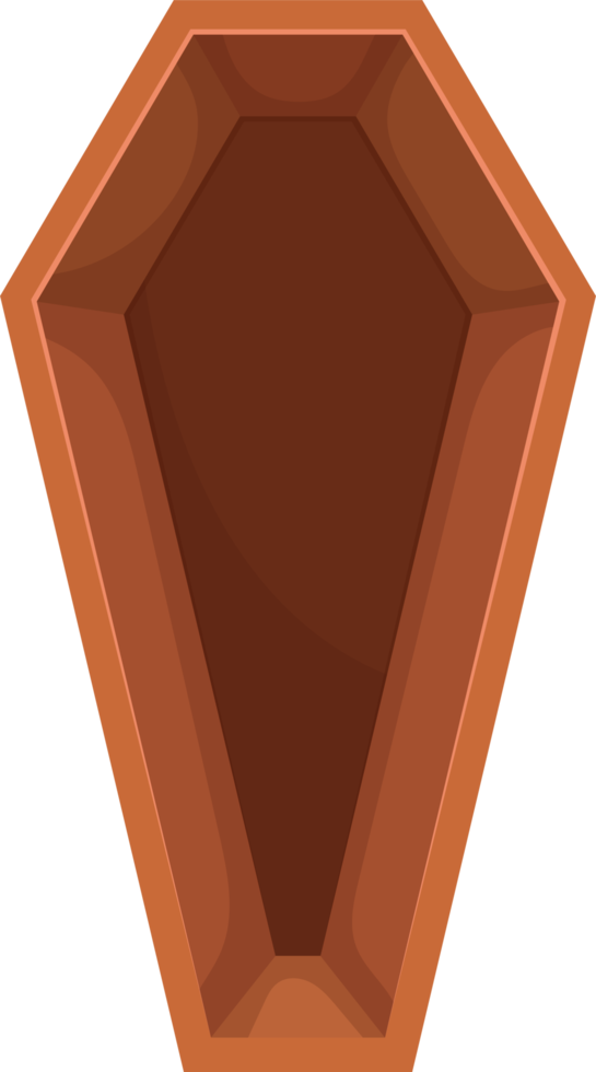 Wooden coffin clipart design illustration png