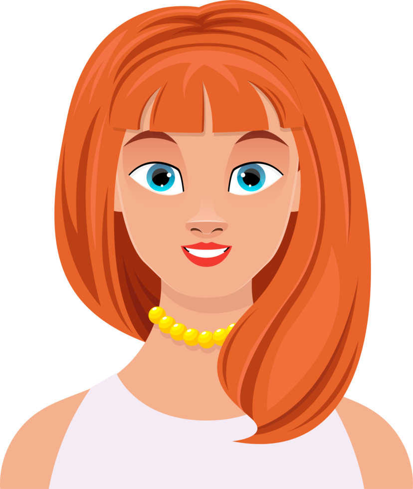 ilustração de design de clipart de rosto de mulher png