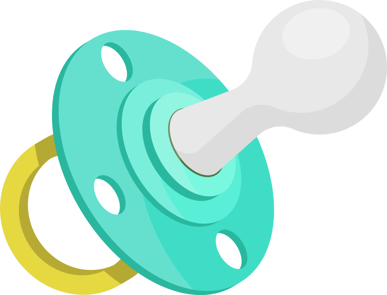 Baby pacifier clipart design illustration png
