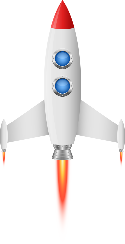 ilustração de design de clipart de nave espacial foguete png