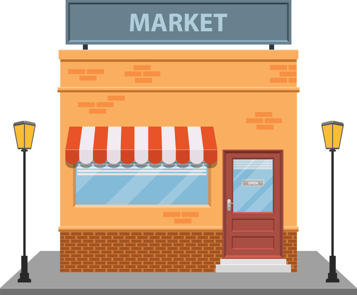 Storefront clipart design illustration png