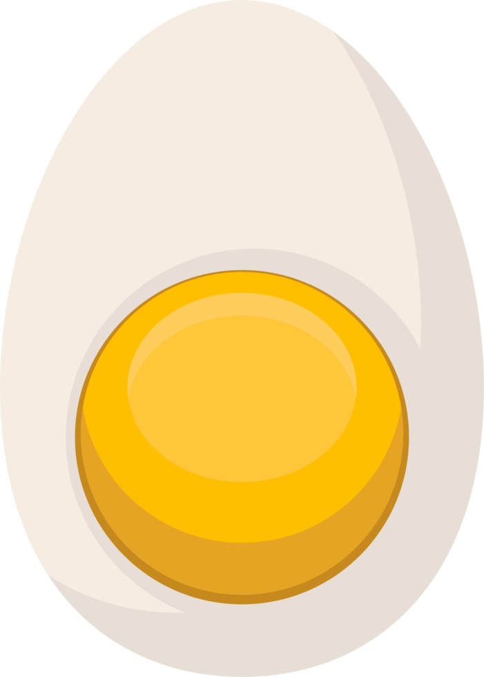 Boiled egg clipart design illustration png