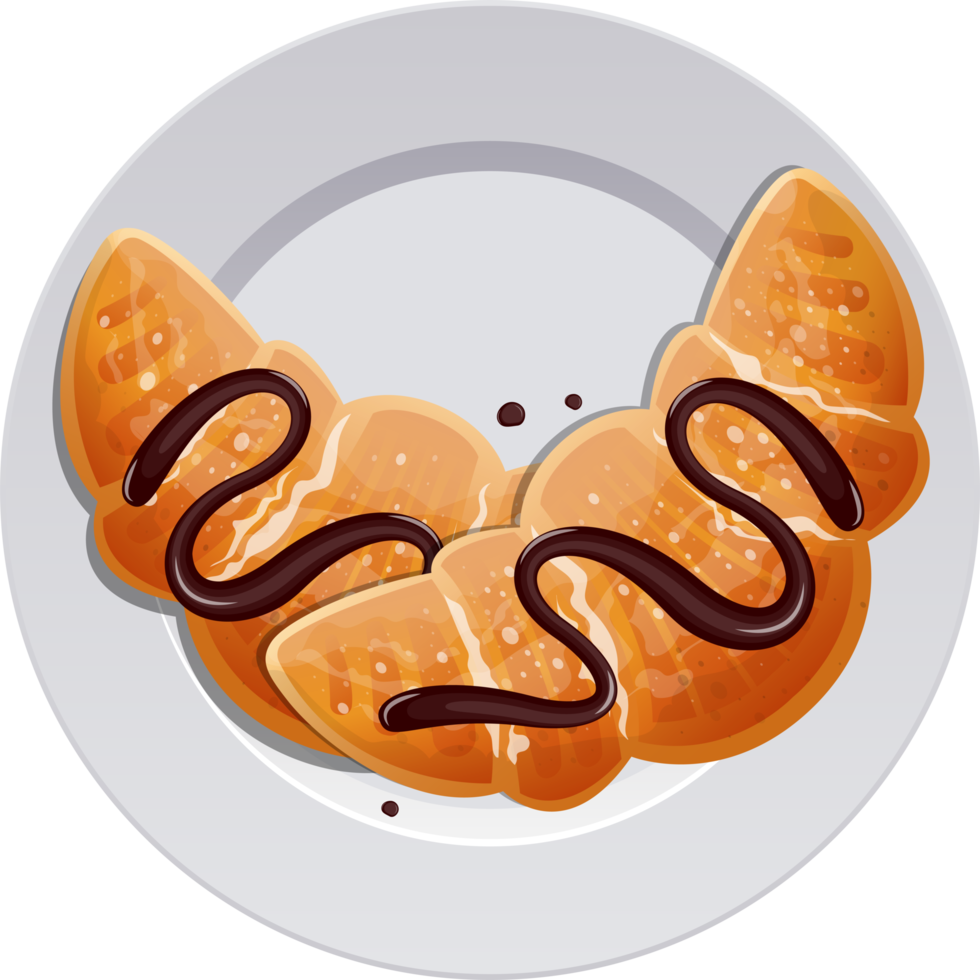 illustration de conception clipart croissant français traditionnel png