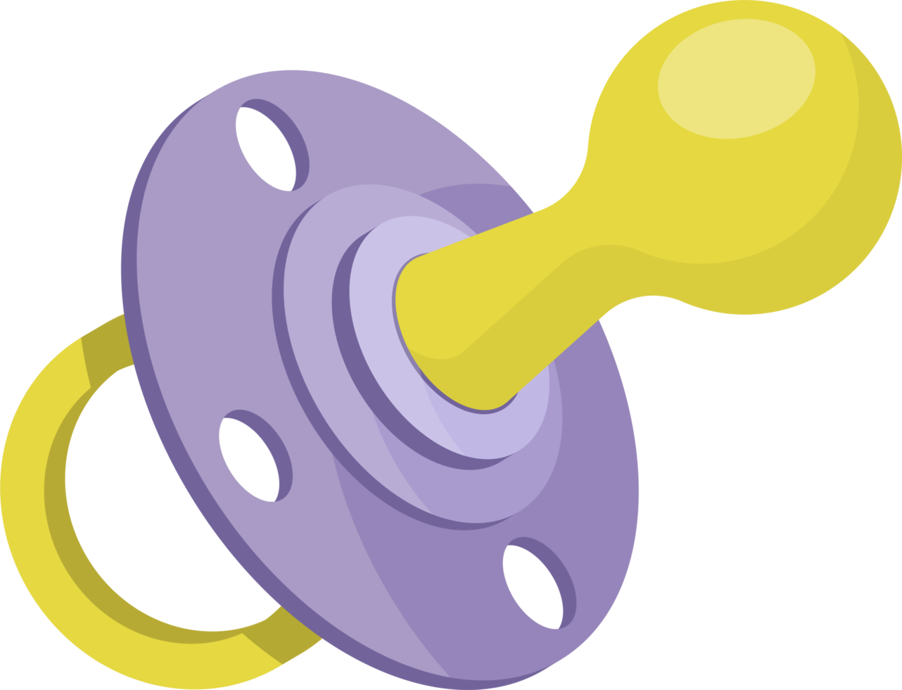 Baby pacifier clipart design illustration png