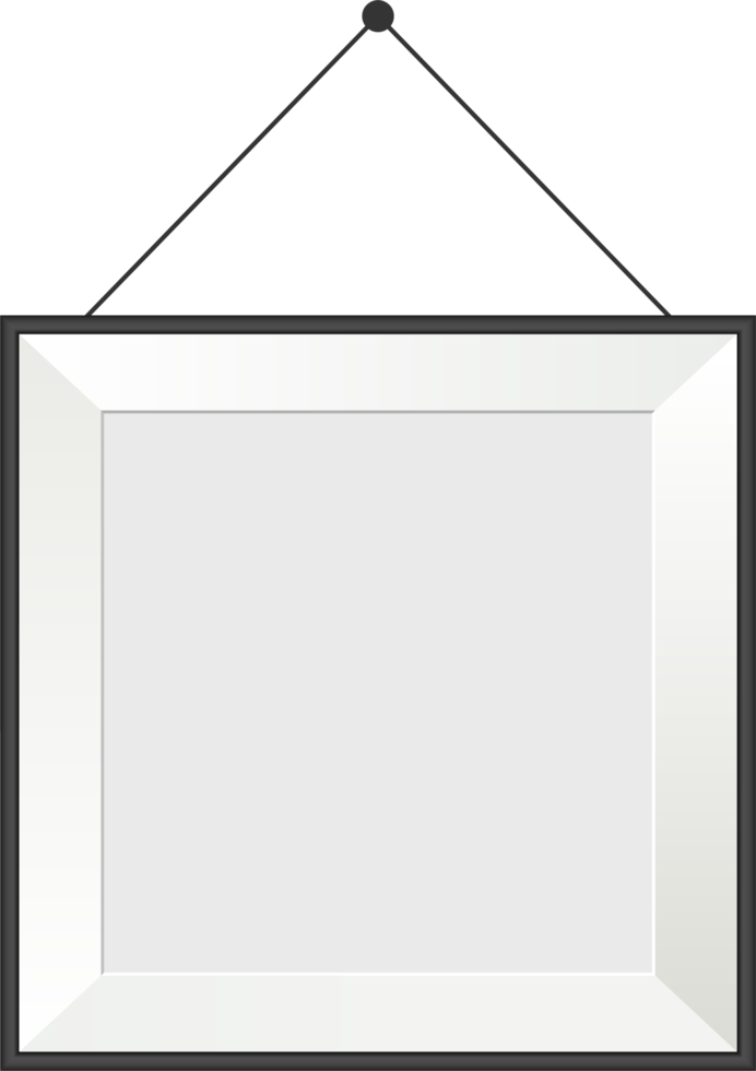 Realistic photo frame clipart design illustration png