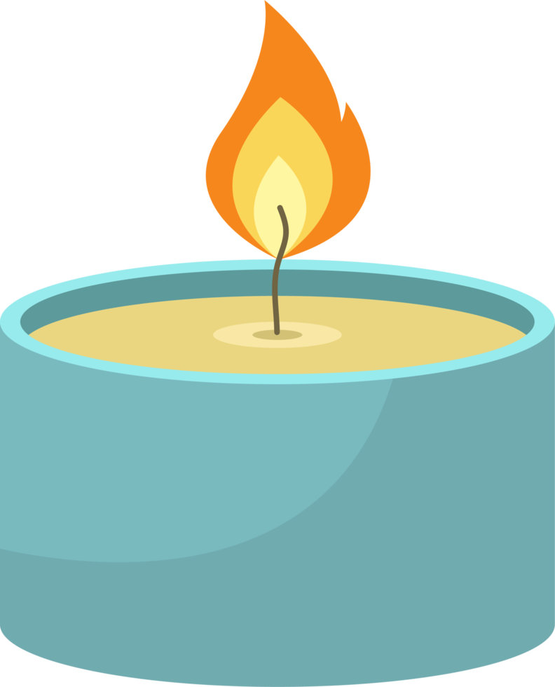 Colored candle clipart design illustration png