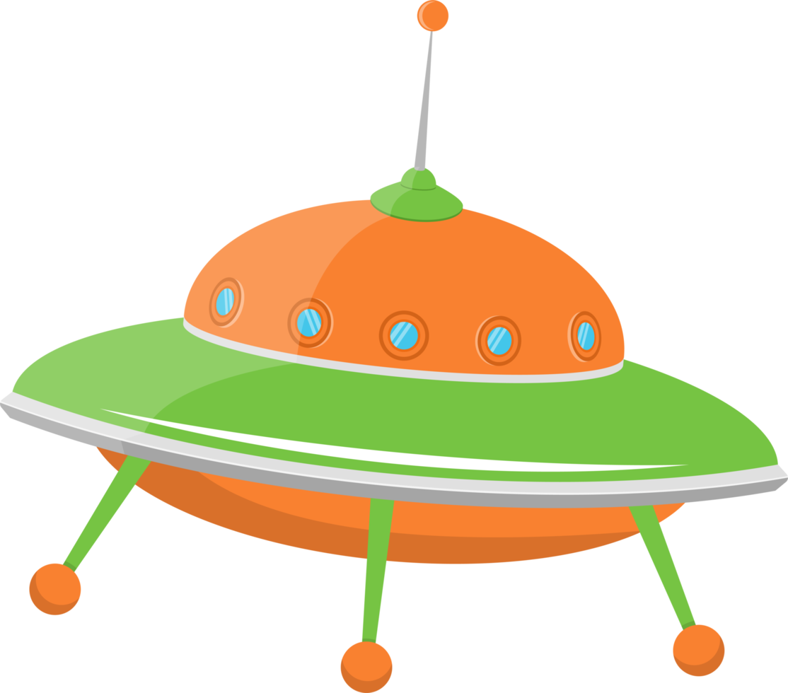 Ufo spaceship concept clipart design illustration png