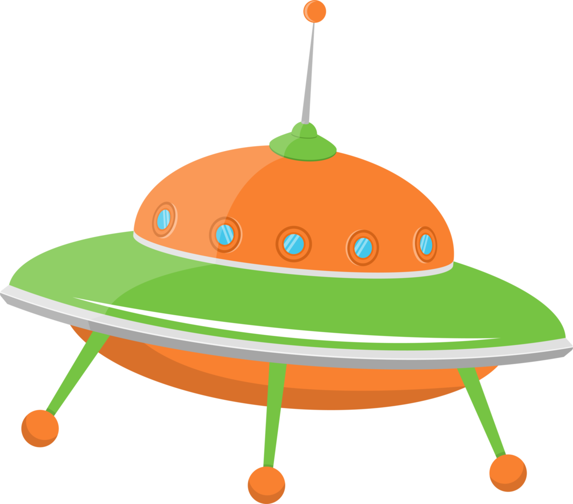 ilustração de design de clipart de conceito de nave espacial ufo png