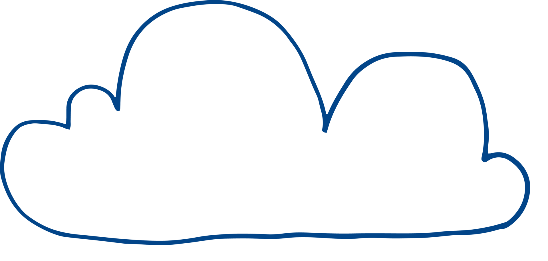 Hand drawn clouds clipart design illustration png