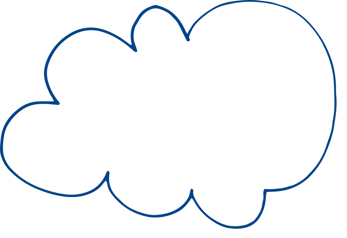 handgetekende wolken clipart ontwerp illustratie png