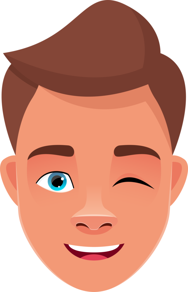 Man face expression clipart design illustration png