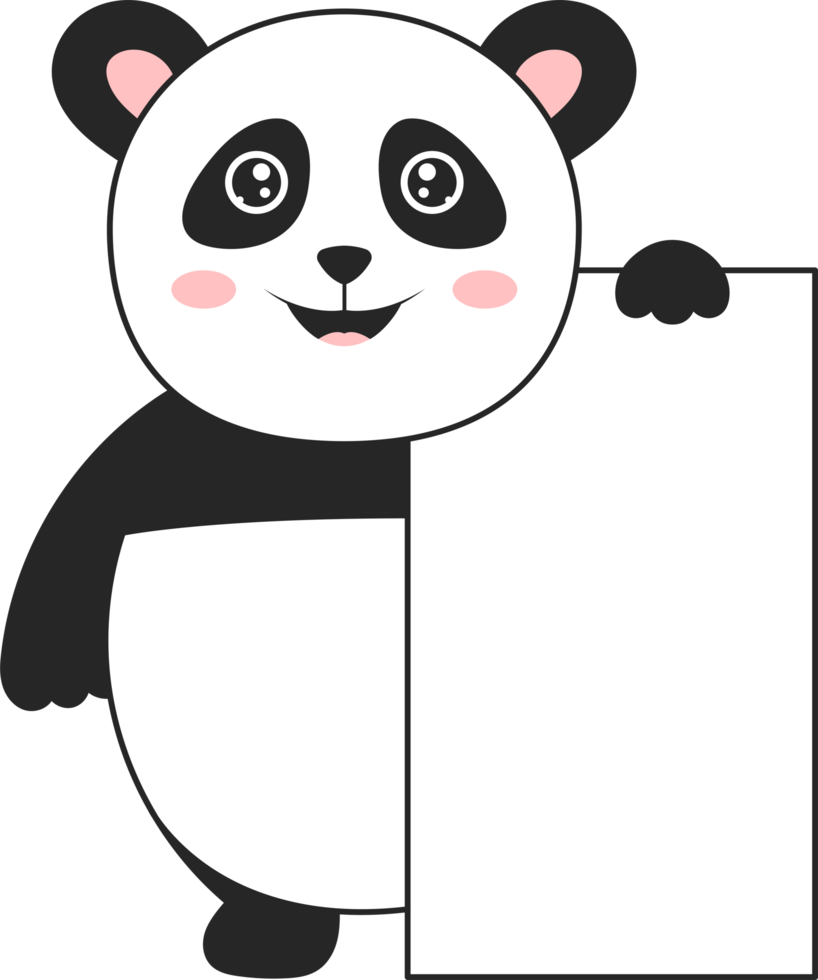 Panda bear clipart design illustration 9380633 PNG