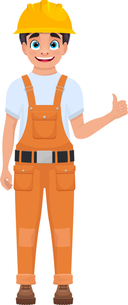 illustrazione di progettazione di clipart del lavoratore del ragazzo png