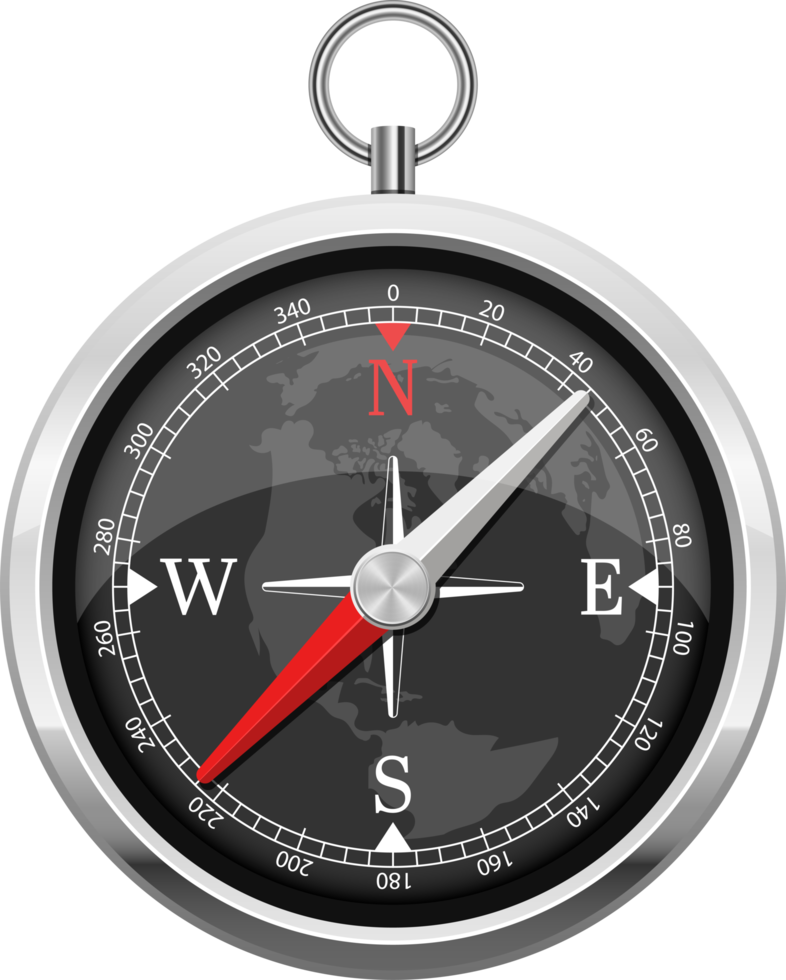 Magnetic compass clipart design illustration png