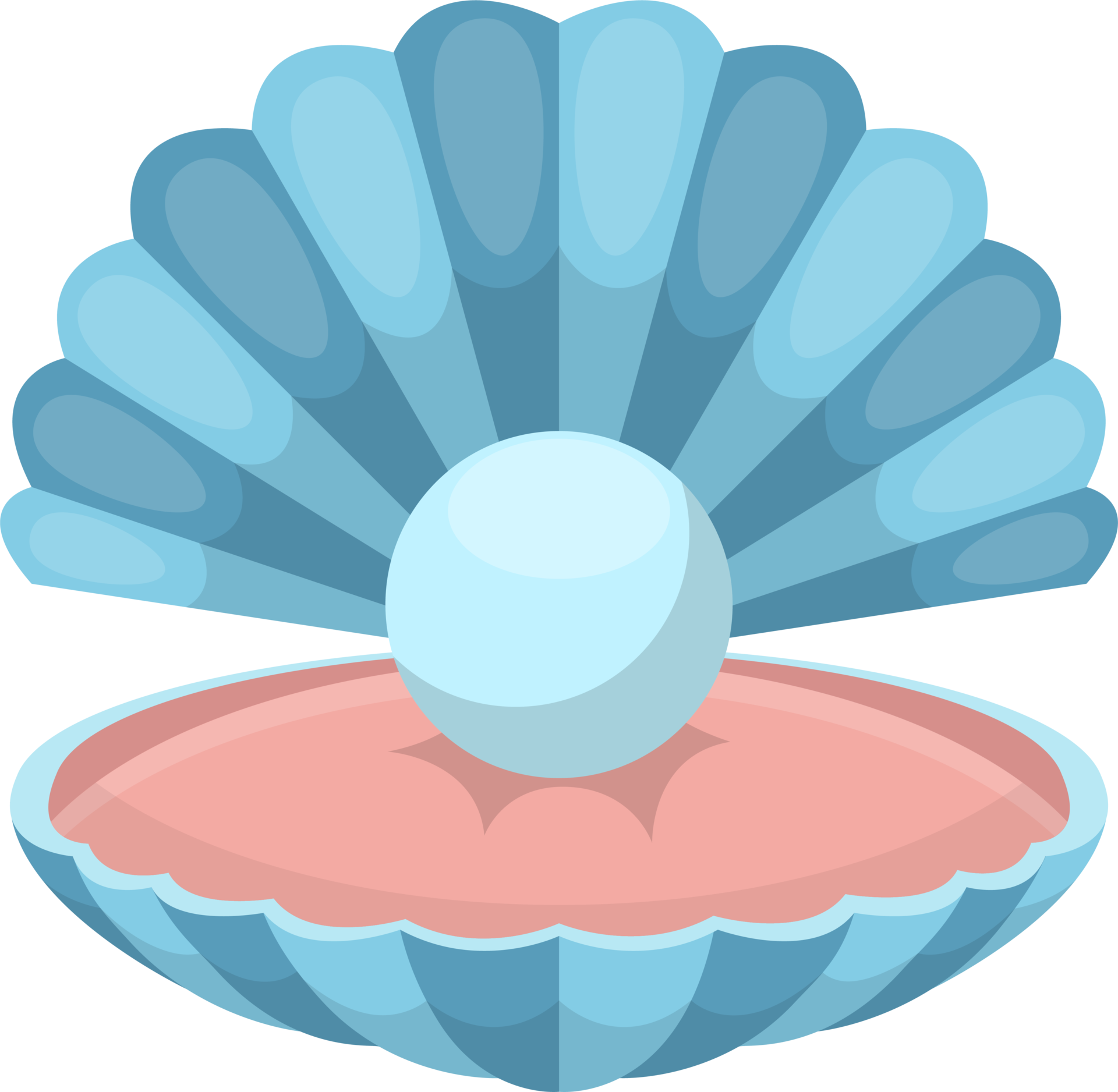 Sea shell with pearl clipart design illustration 9380758 PNG