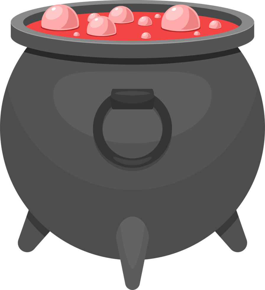 Witch cauldron clipart design illustration png