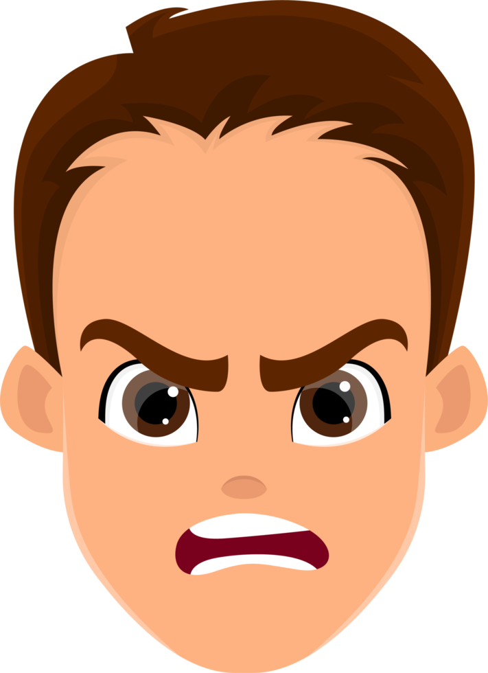 Man face expression clipart design illustration png