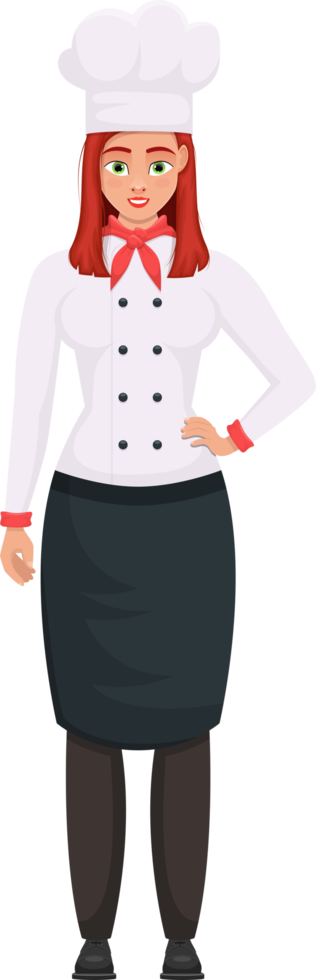 Chef woman clipart design illustration png