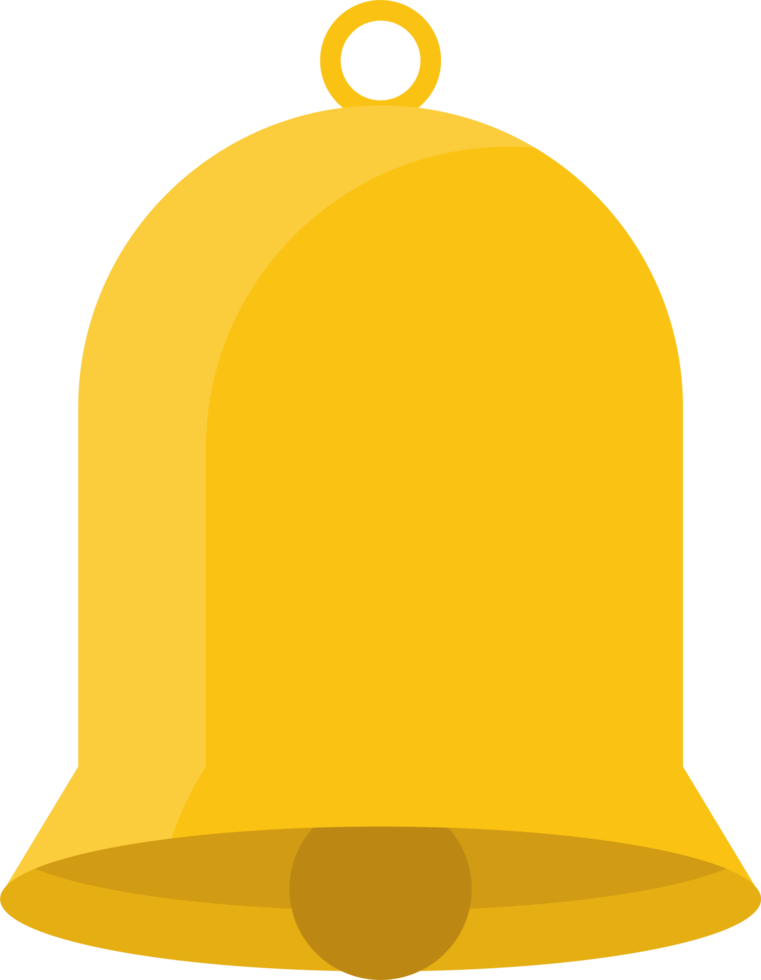 Golden bell clipart design illustration png