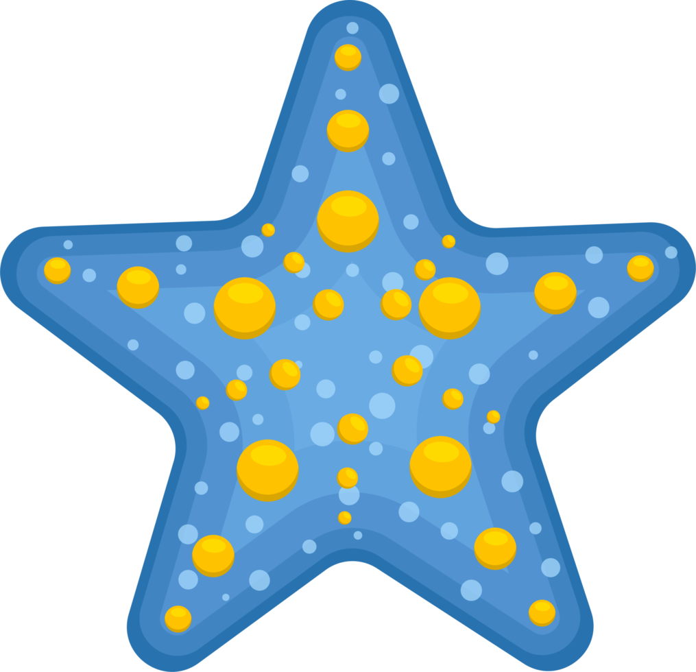 illustrazione di progettazione di clipart di stelle marine di mare png