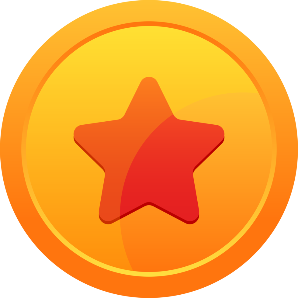 illustrazione di disegno di clipart della stella d'oro del gioco per cellulare png