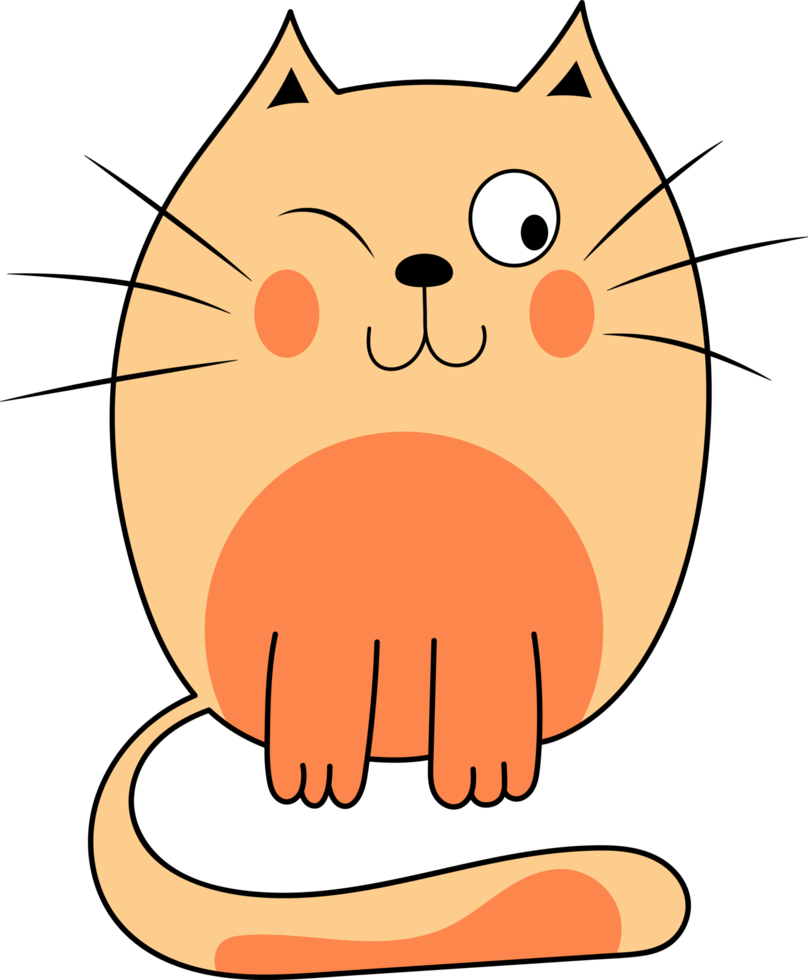 Kitty cat clipart design illustration png