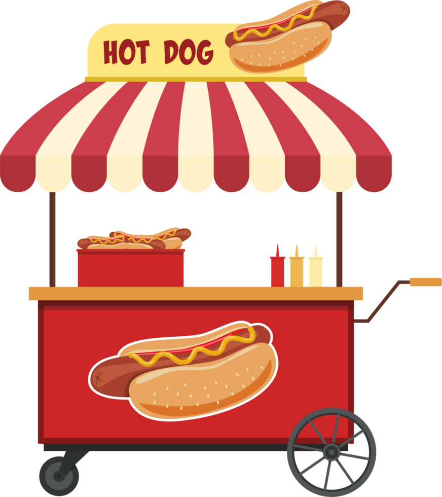 Hot dog clipart design illustration png