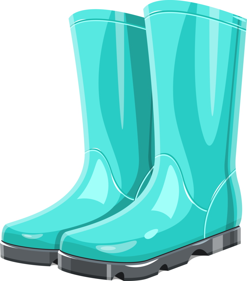 Rubber garden boots clipart design illustration png