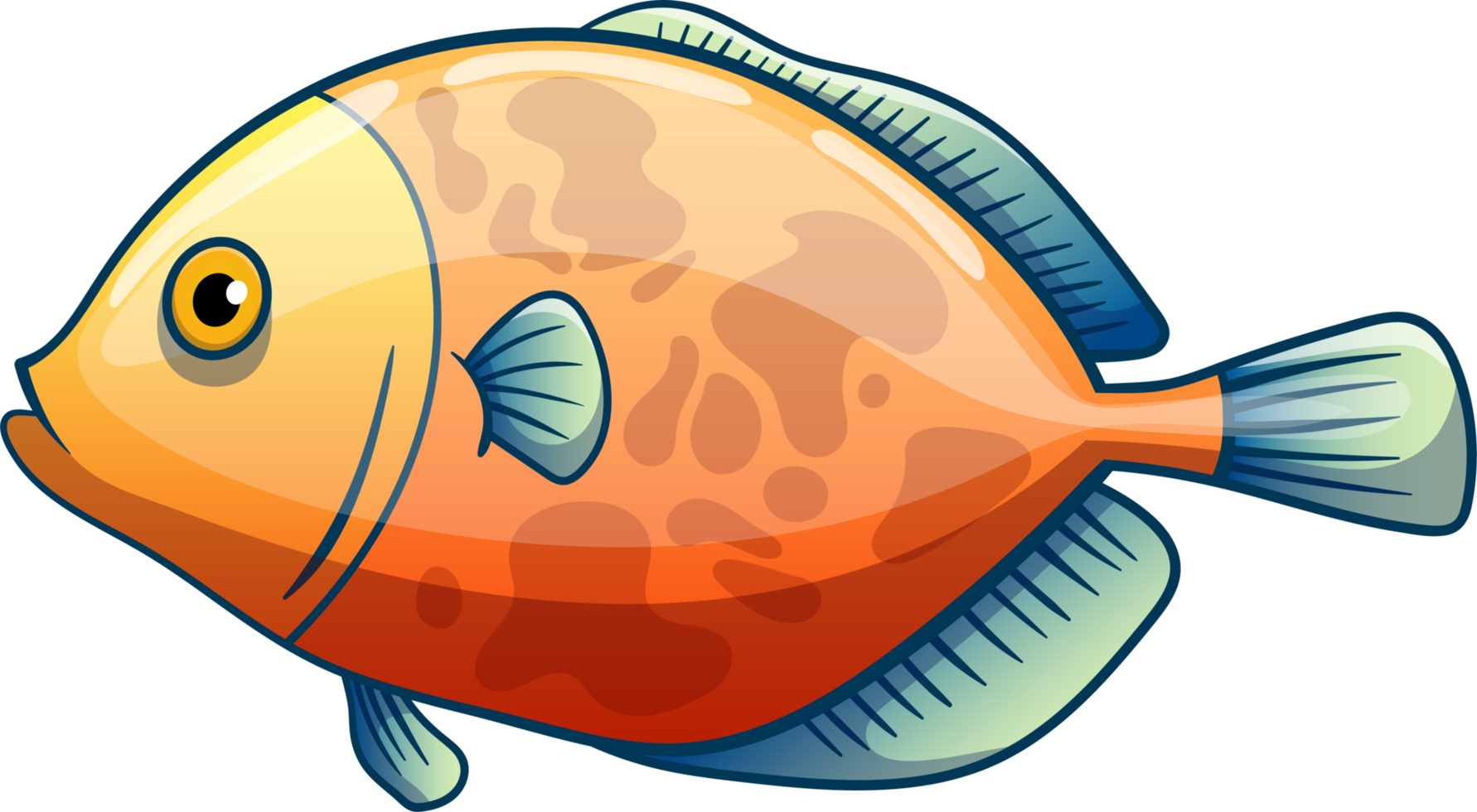 Fish drawing clipart design illustration png