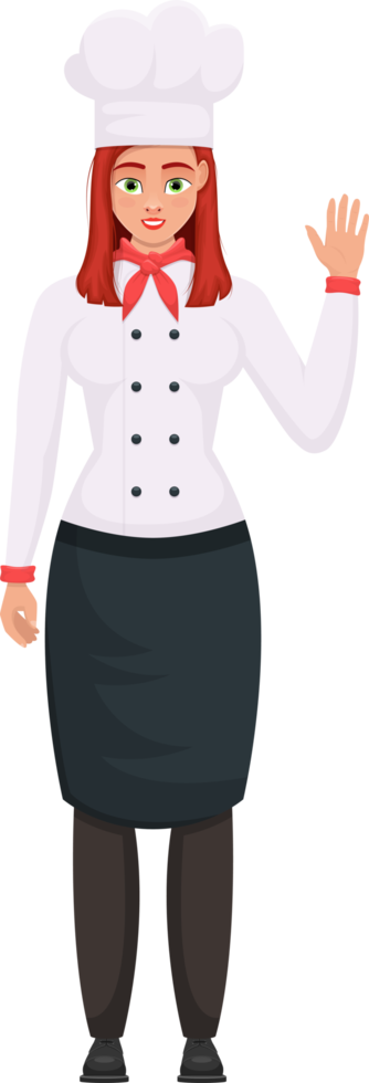 Chef woman clipart design illustration png