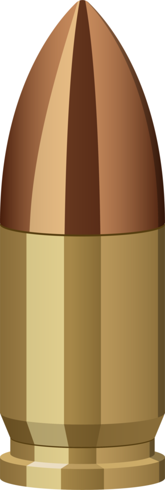 ilustração de design de clipart de bala de arma png