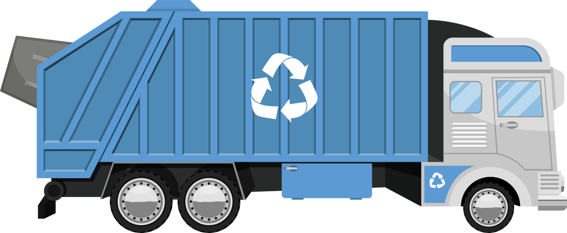 Garbage truck clipart design illustration png