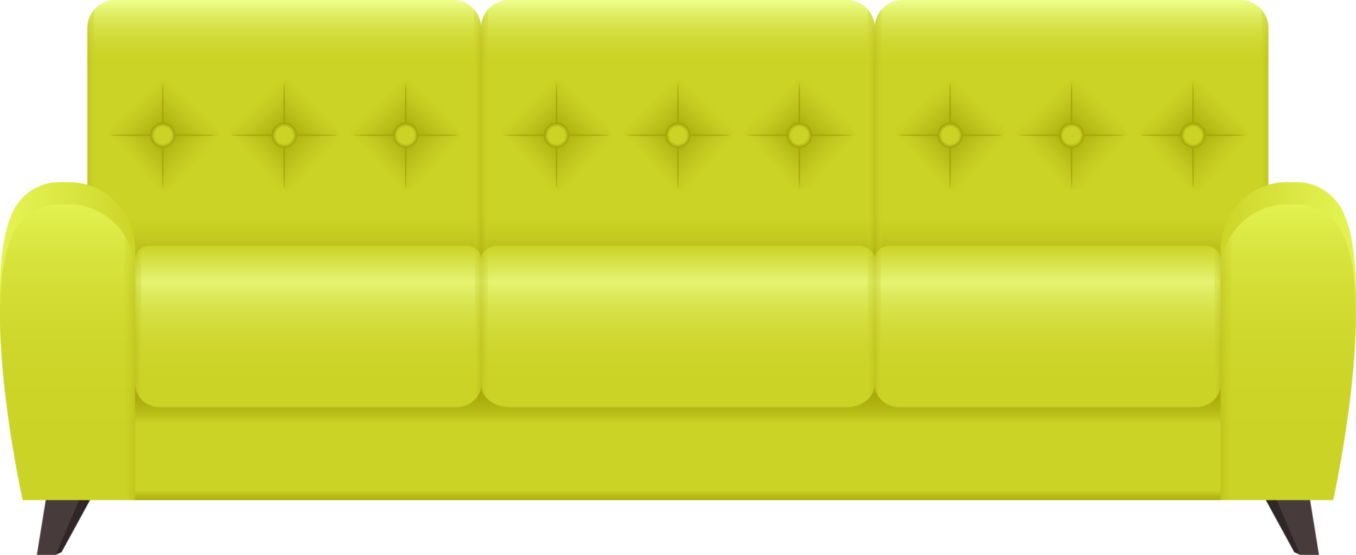 Modern sofa clipart design illustration png