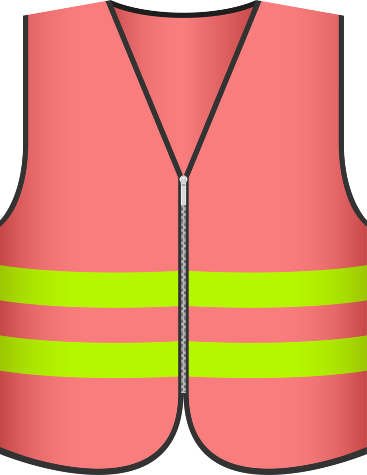 Safety vest clipart design illustration png