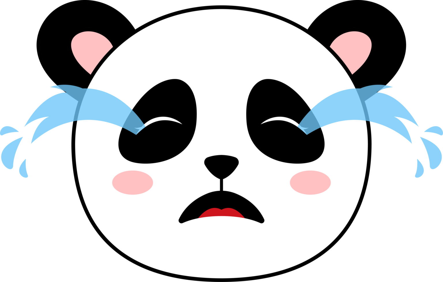 Panda bear clipart design illustration png