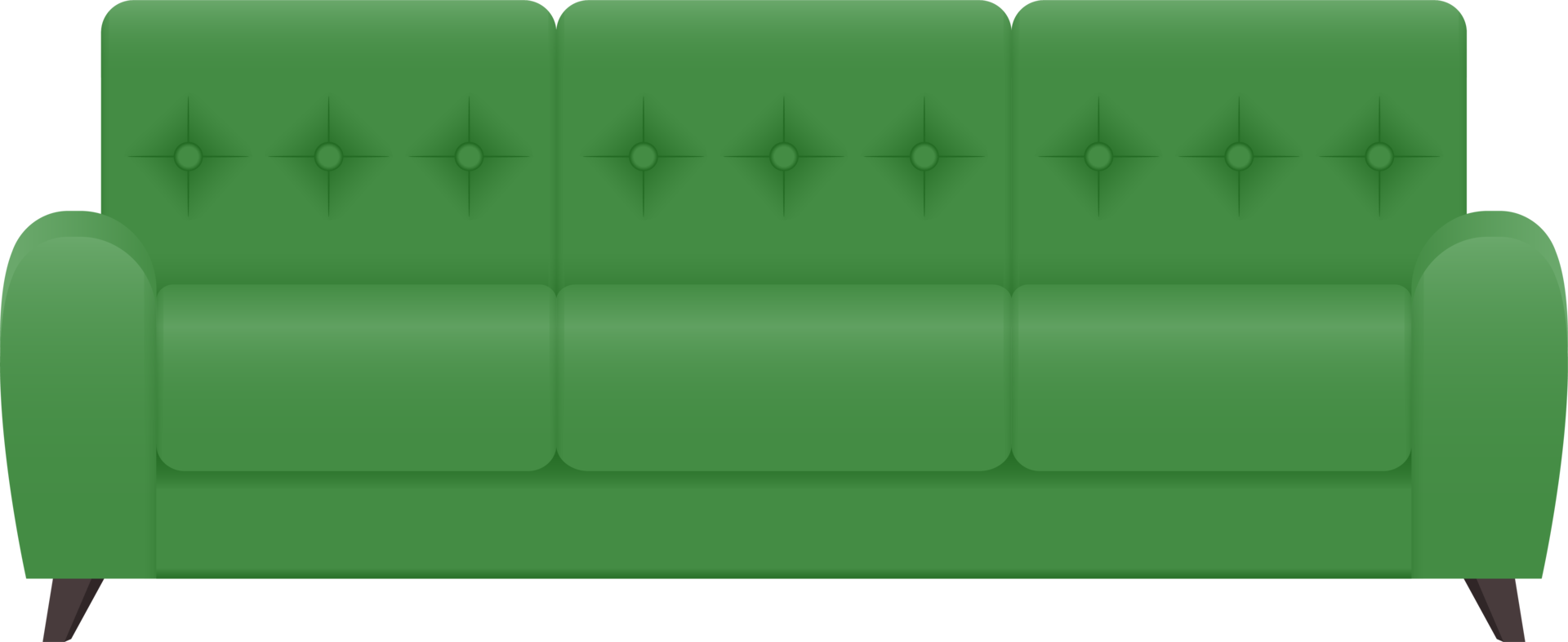 Modern sofa clipart design illustration png