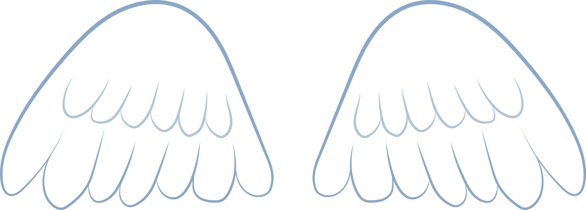 Angel wings clipart design illustration png
