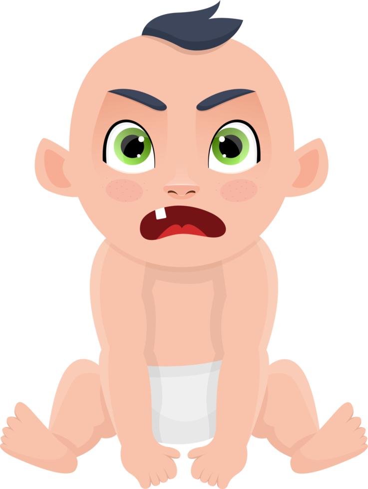 Cute baby clipart design illustration png