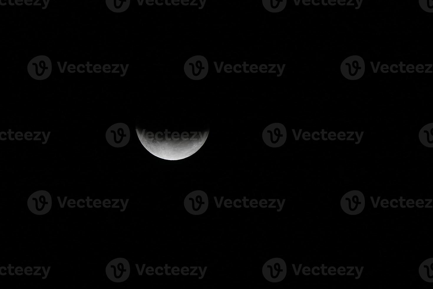 Lunar eclipse on the dark night photo