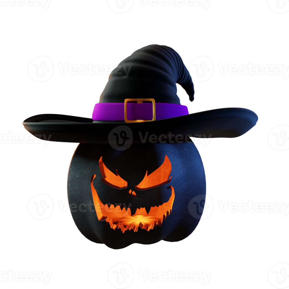 Witch Pumpkin for halloween design elements png