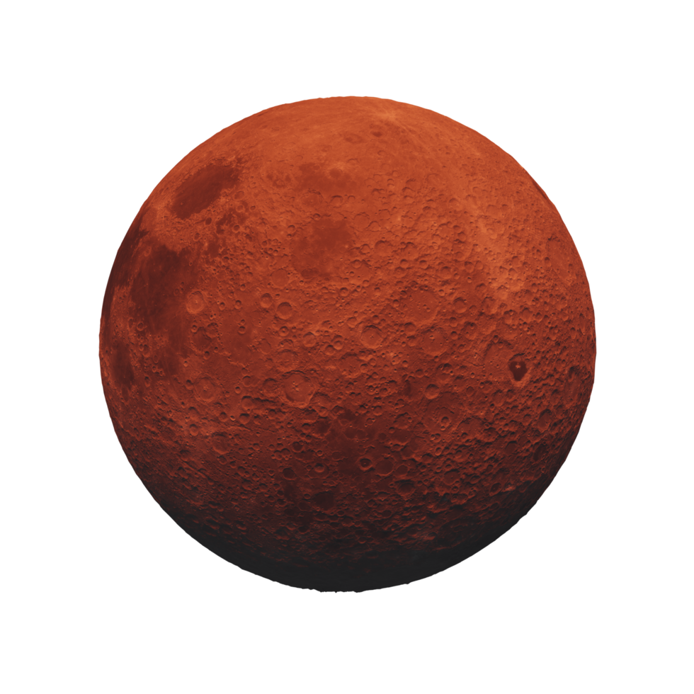 lune rouge pour les éléments de conception d'halloween png