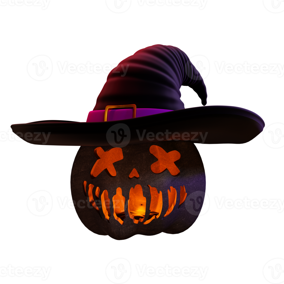 Witch Pumpkin for halloween design elements png