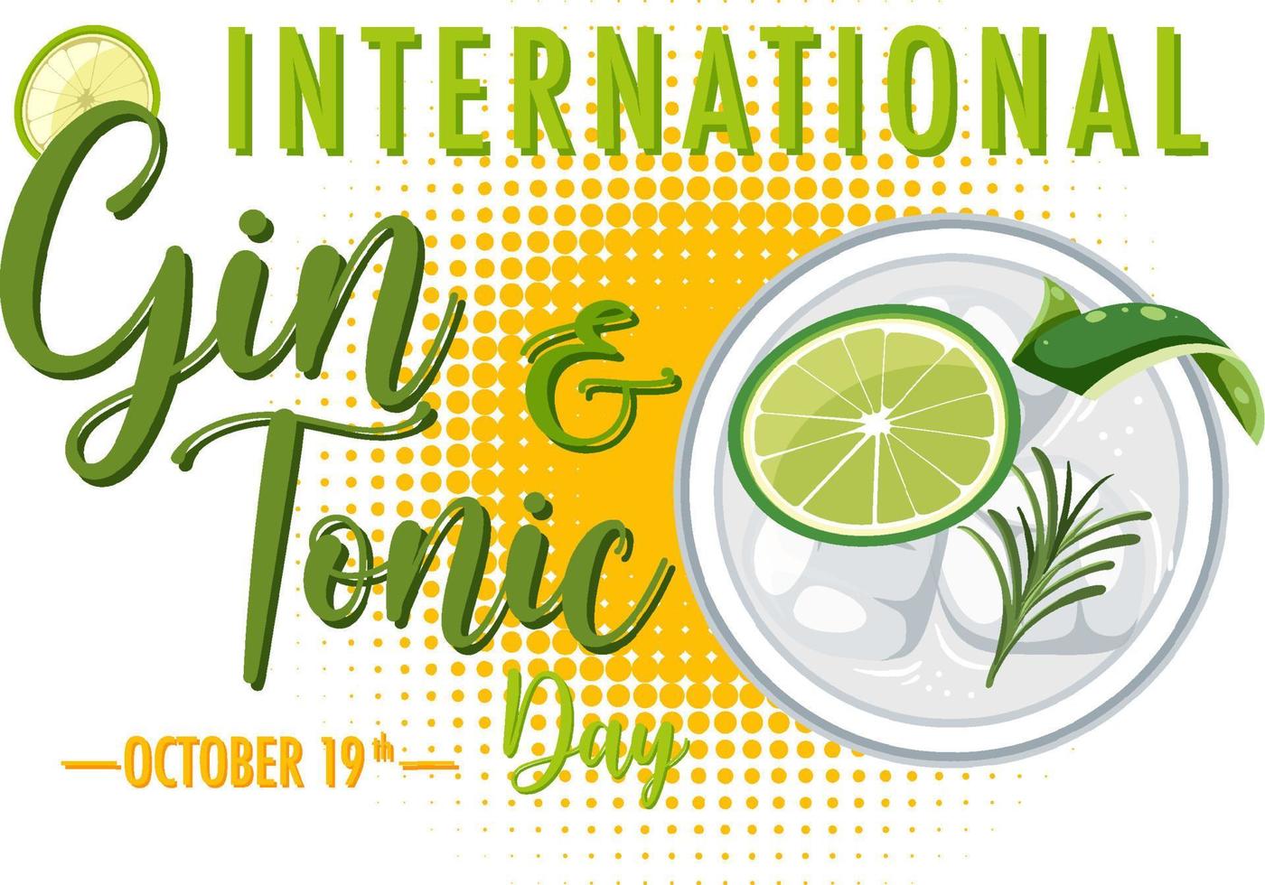 International Gin and Tonic Day Banner vector