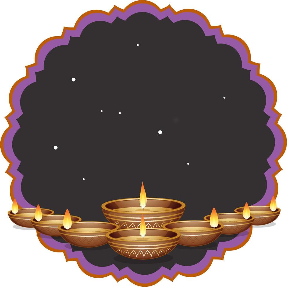 Diwali diya concept vector